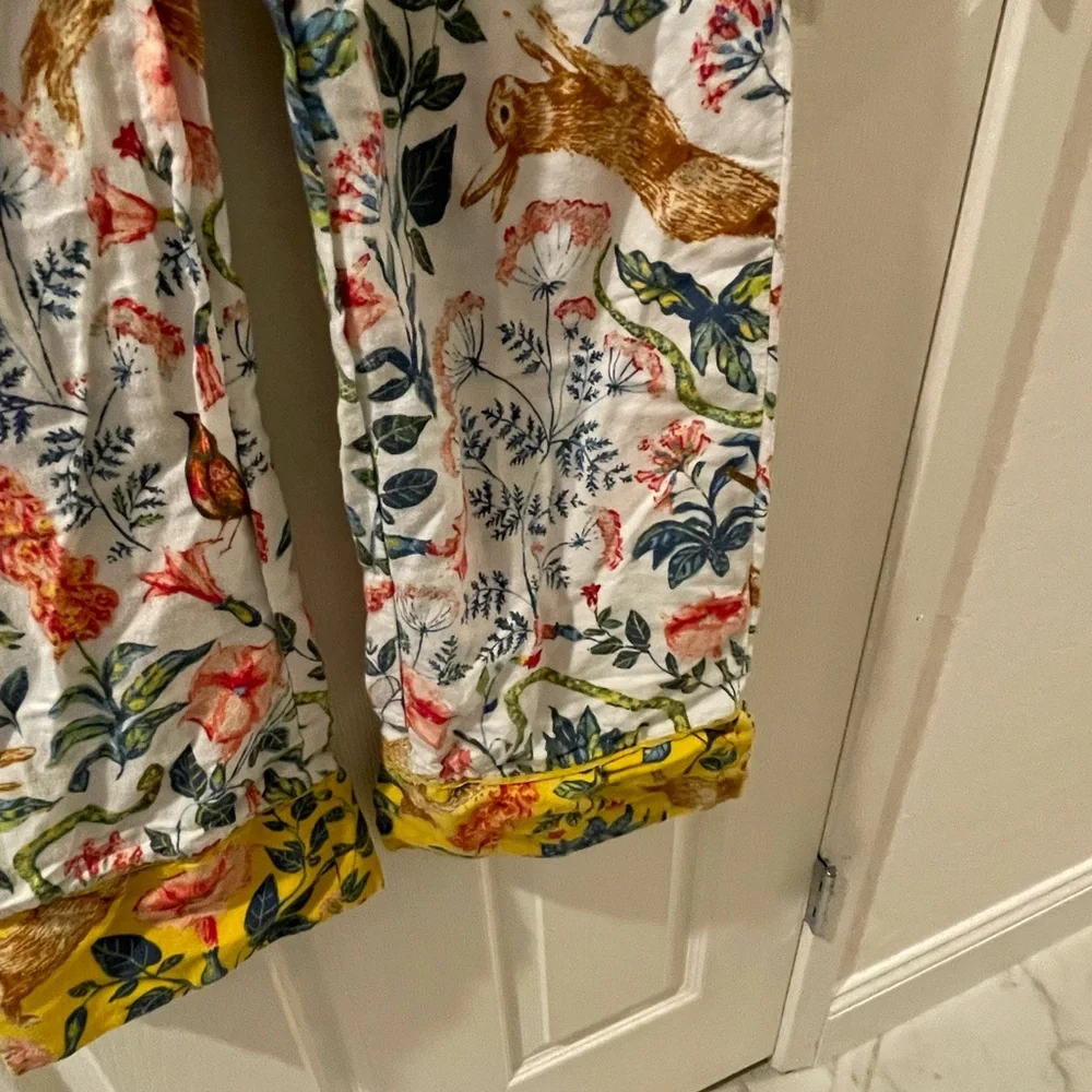 Anthropology X Small flannel Perfect Condition,Animal Print pajamas - Picture 5 of 8